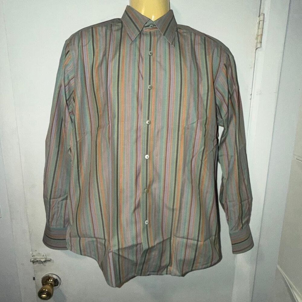 ROBERT GRAHAM Multicolor Striped Button Up Shirt-L